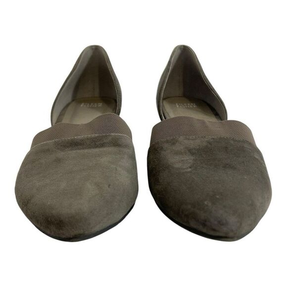 Eileen Fisher Womens Size 11 Gray Suede Hilly Wedge d'Orsay Pump - Picture 2 of 8